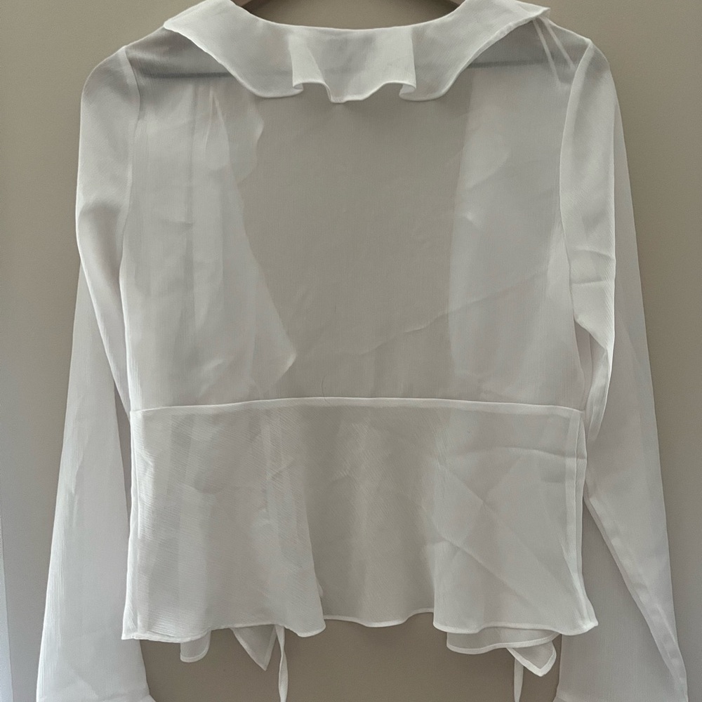 Maison d’Amelie Sheer Blouse Sz S - Picture 8 of 12